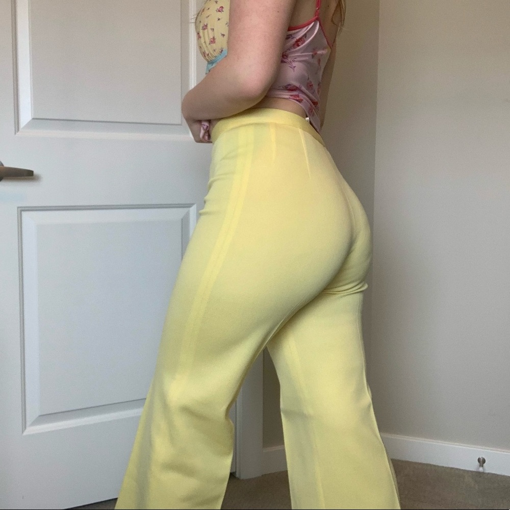 Vintage High-Waisted Yellow Trousers